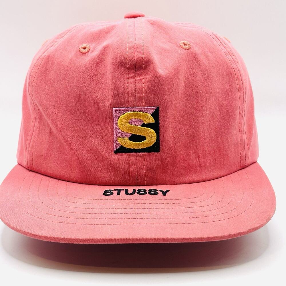Stussy Hat Cap Strapback Coral Pink One Size